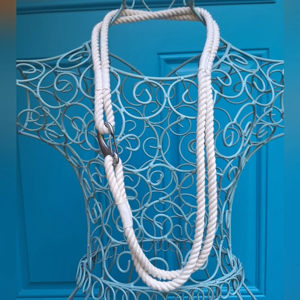 Rope Belt Vintage Cowboy Rodeo Hillbilly Basic Rip Cord Hook Clasp Loop Necklace